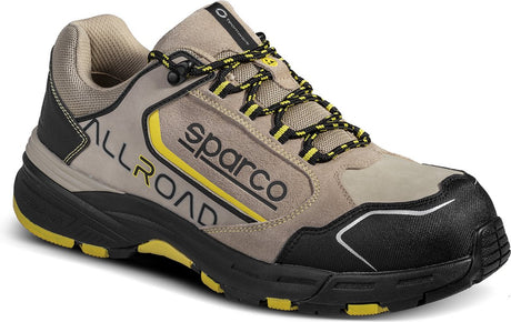 Sparco Allroad Roc – S3S Sicherheitsschuh Tan Yellow mit Phylon-Sohle und wasserabweisendem Nubuk – Braun 44