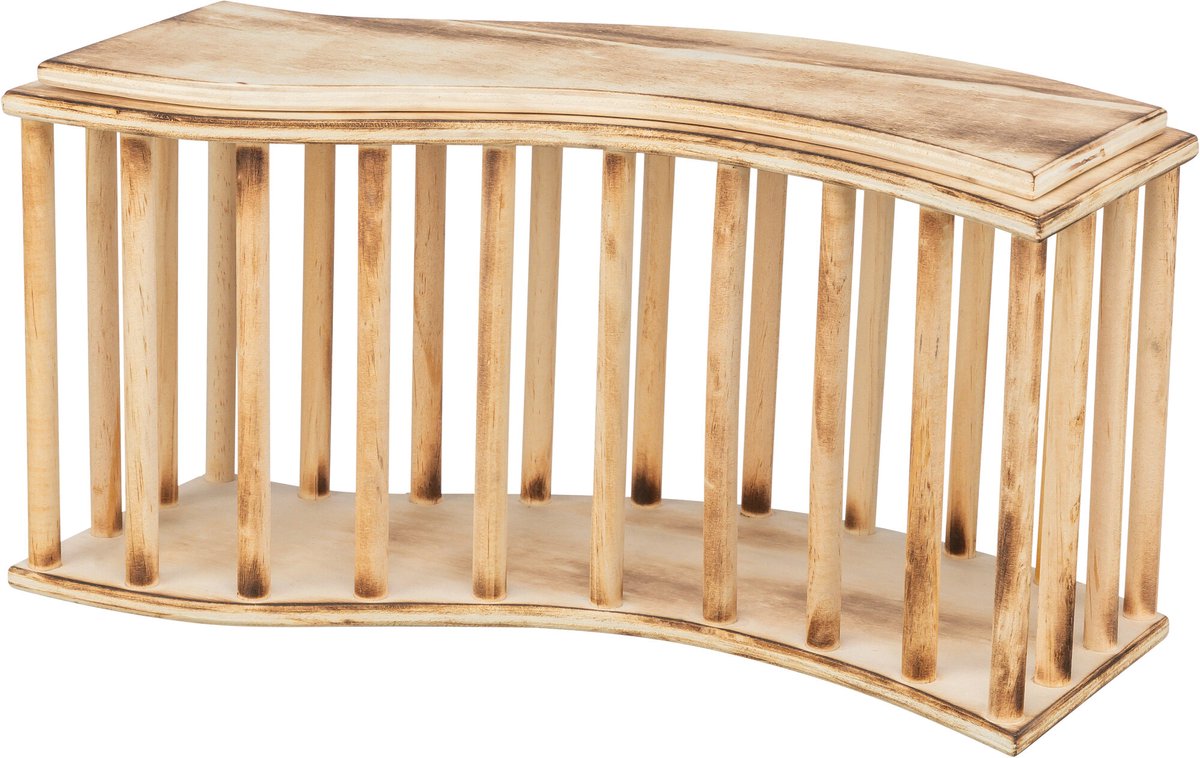 Trixie Heuraufe mit geflammtem Holzdeckel