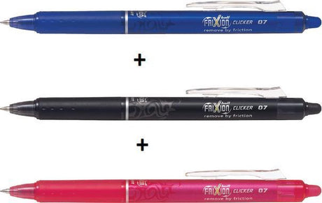 Pilot Frixon Ball Clicker Medium 3 Stück (rot, blau und schwarz)