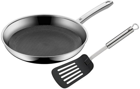 WMF Profi Resist - Bratpfanne - ø 28 cm - Edelstahl - inklusive Profi Plus Pfannenwender - induktionsgeeignet