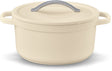 Beka plume braadpan 24 cm- gerecycleerd gietaluminium - pfas-vrij - 4.5 l- crème