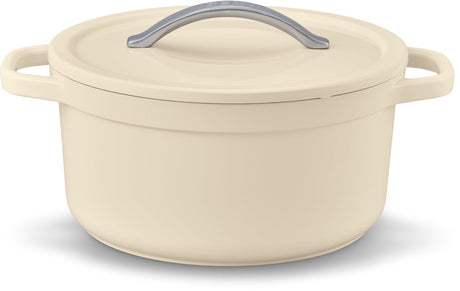 Beka plume braadpan 24 cm- gerecycleerd gietaluminium - pfas-vrij - 4.5 l- crème