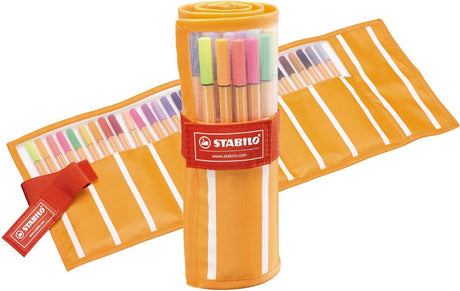 Stabilo point 88 – Fineliner 0,4 mm – Rollenset – 30-teiliges Etui – mit 25 Standard- + 5 Neonfarben