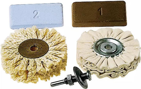 Wolfcraft - Polierset für Bohrer 6-teilig - inkl. Polierscheiben und Polierpaste - 2179000
