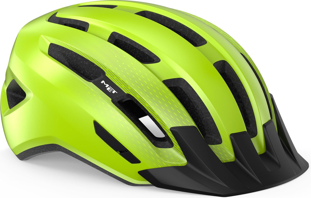 Mit Downtown Mips Fahrradhelm Herren Damen – Fahrradhelm Rennrad Erwachsene – E-Bike – Trekking – Größe M L (58-61 cm) – Fluorgelb (Gelb)