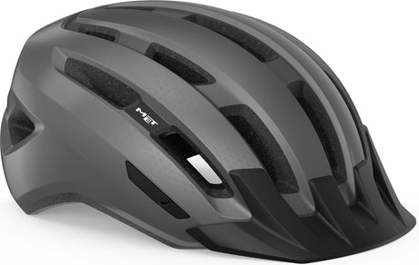 Mit Downtown Fahrradhelm Herren Damen – Fahrradhelm Rennrad Erwachsene – E-Bike – Trekking – Größe S M (52-58 cm) – Grau glänzend (Grau) S M