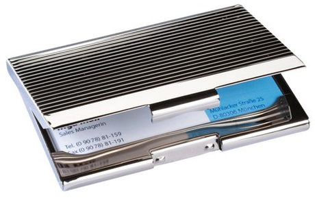 Sigel Visitenkartenhalter VZ130 91x56mm Chrom 20 Karten