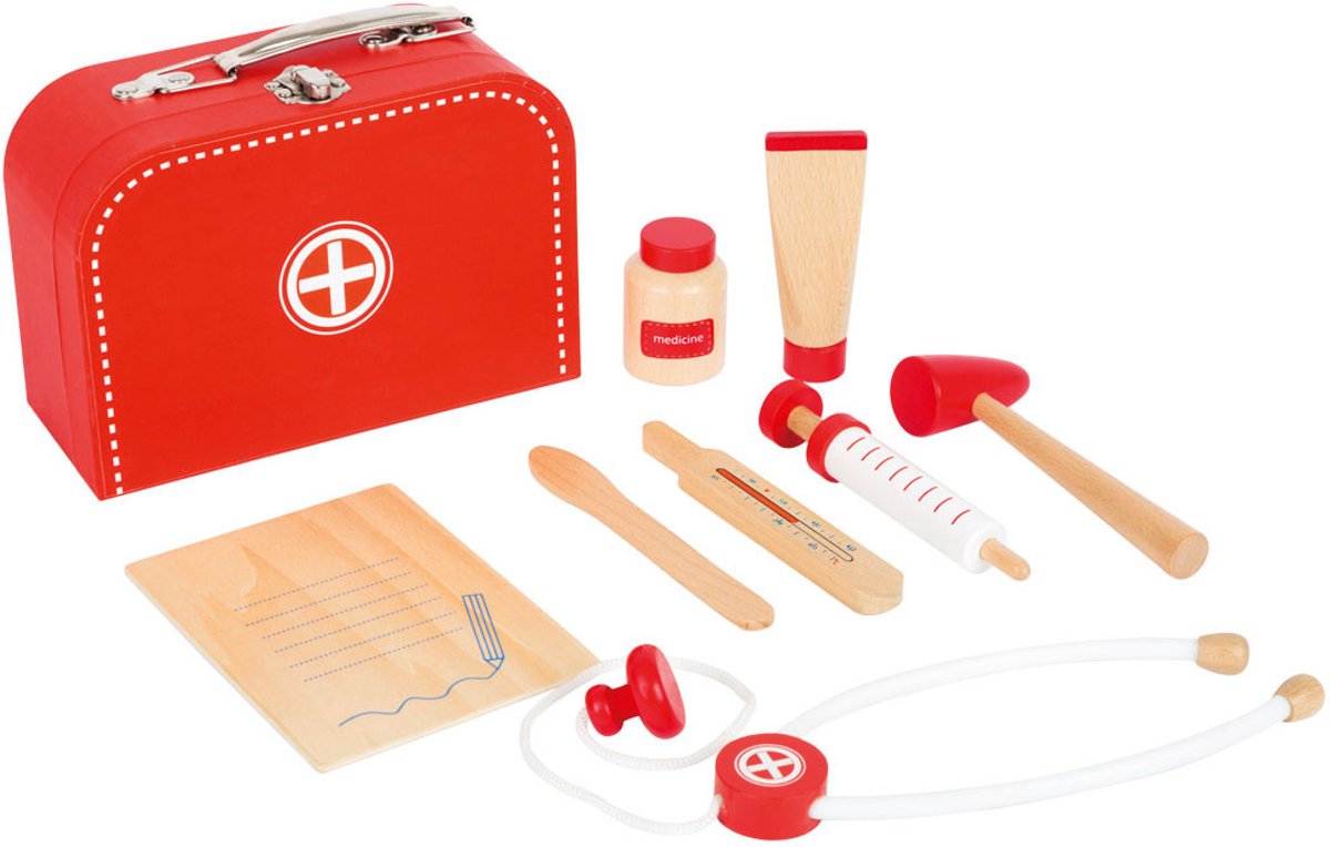 Small Foot - Arztset aus Holz im roten Etui
