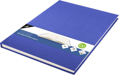 Kangaro-Dummy-Buch – A4 – blau – 160 leere Seiten – fester Leineneinband