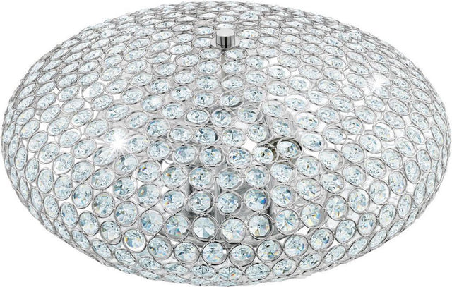 Eglo clemente - plafondlamp - 3 lichts - ø450mm. - chroom - helder