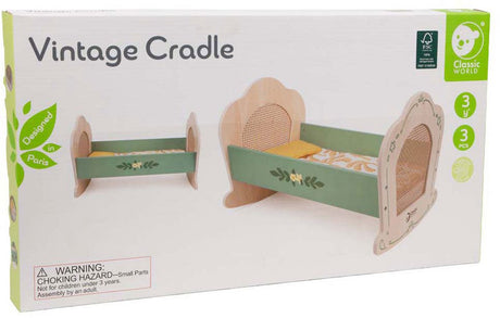 Lobbes speelgoed bv classic world vintage houten poppenwieg