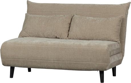Woood xem slaapbank - 1-persoons - chenille stof - naturel - 80x122x92