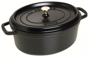 Staub braadpan ovaal cocotte zwart - ø 31 cm 5.5 liter