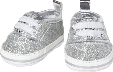 Heless Doll Sneakers Glitzer Silber, 30-34 cm