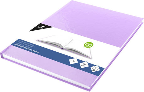 Kangaro-Dummy-Buch – A4 – Pastellviolett – 160 leere Seiten – Hardcover – Skizzenblock