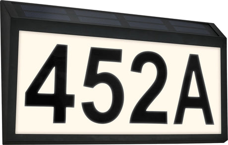 Briloner - Außenbeleuchtung - Hausnummernlampe - solarbetrieben - mit Dämmerungssensor - IP44 - inklusive Buchstaben und Zahlen - 18 x 18 x 3,5 cm - Schwarz