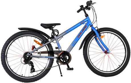 Volare Rocky Kinderfahrrad – 24 Zoll – Blau – 7 Gänge