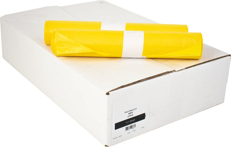 V-teilige gelbe Müllsäcke mittlerer Stärke 70x110 cm, 0,021 mm - 250 Stück (10 Rollen)