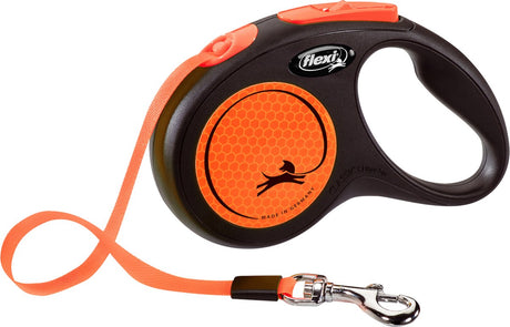Flexi Retractable Line neues klassisches Neonband schwarz orange