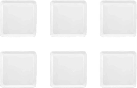 Medard de Noblat – Yaka weiß – quadratischer Speiseteller 25,5 x 25,5 cm – 6 Stück – Porzellan