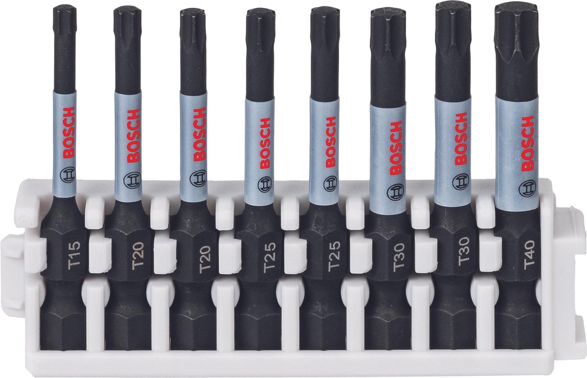 Bosch Zubehör Schraube Bit Impact Control T15 T20 T25 T30 T40 50 mm 8x - 2608522329