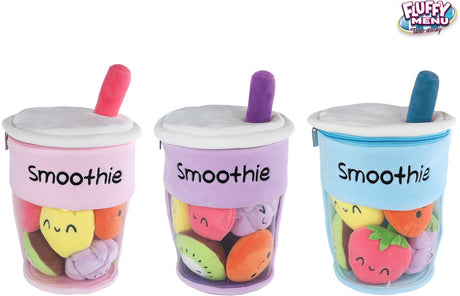 Flauschiges Menü Kuscheltier Plüsch - Smoothiebecher mit Früchten, 26cm