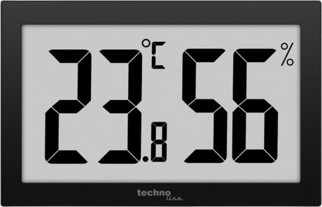 Technoline thermometer ws 9465 met groot display 223 x 144 x 24mm zwart