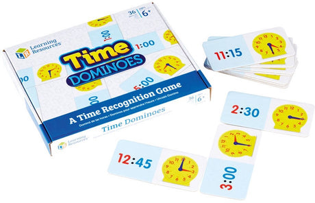 Learning resources domino klokkijken: analoog en digitaal - 6+