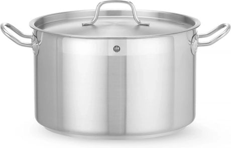 Hendi mittelgroßer Kochtopf – 15 l – induktionsgeeignet – Kühlgriffe – Deckel mit Dampföffnungen
