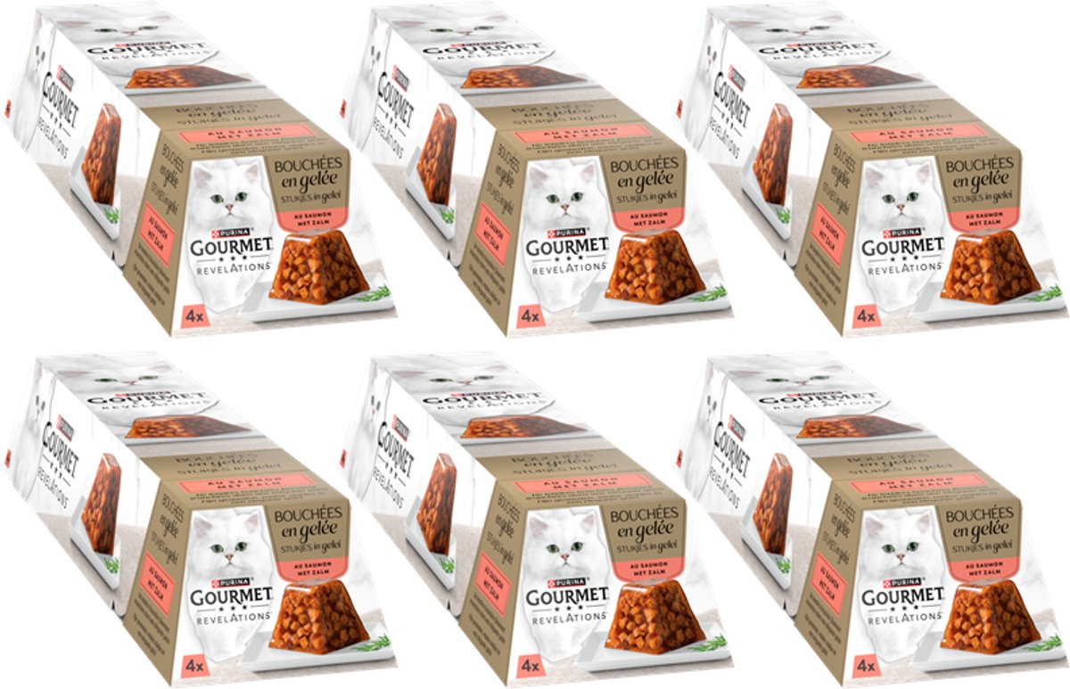 Gourmet Revelations Jelly – Nassfutter für Katzen – Lachs – 24 x 57 g