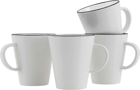 Gimex - Linea Line - Becher - Schwarz - 4 Stück