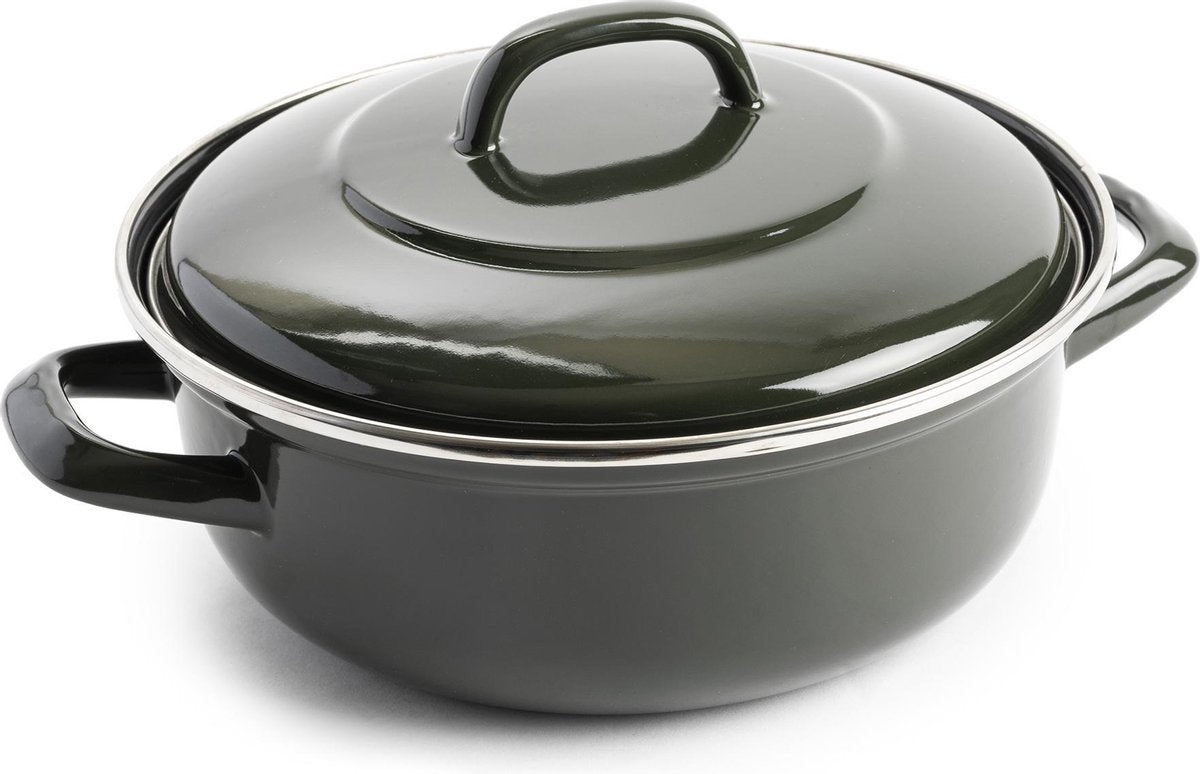Tagesgericht - Jeroen Meus - Bratpfanne ø22cm - olivgrün - Induktion - Emaille - PFAS-frei