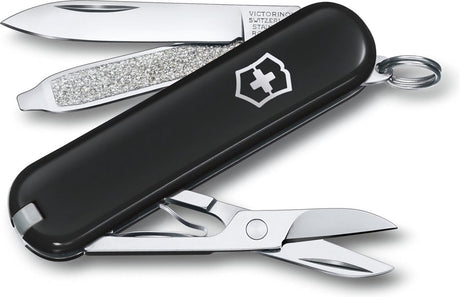 Victorinox klassisches SD-Taschenmesser – Dark Illusion – 7 Funktionen – Edelstahl