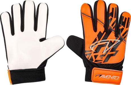 Avento keepershandschoenen - junior - oranje zwart - maat xs - pu grip 6
