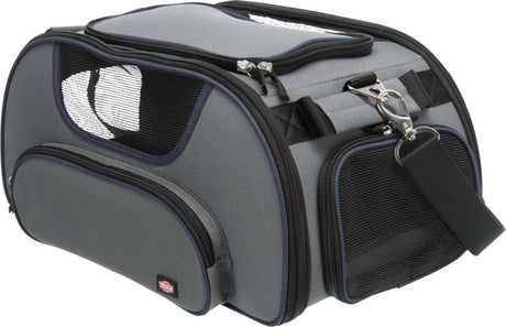 Trixie Hundetasche Flugzeugtasche Flügel grau blau