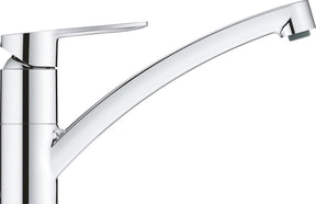 Grohe starteco Küchenarmatur – niedriger Auslauf – 140° Schwenkbereich – Chrom