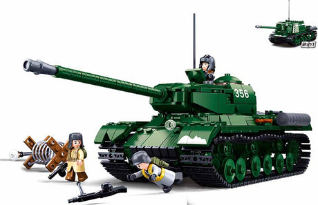 Sluban army wwii slag om boedapest zware tank 2in1 - 845 onderdelen -bouwdoos m38-b0979 vanaf 6 jaar