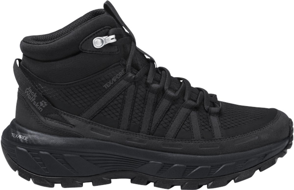 Jack wolfskin wild hike texapore mid w dames wandelschoenen - black 41