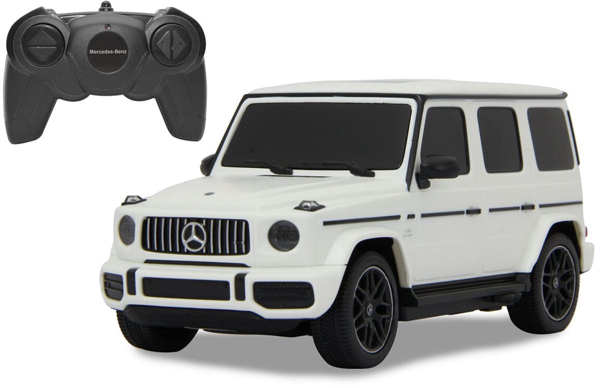 Jamara RC-Fahrzeugauto – 405192 RC-Auto Mercedes-Benz G63 – G-Klasse – weiß – 2,4 GHz RC-Modell fertig – 1:24 gesteuertes Auto