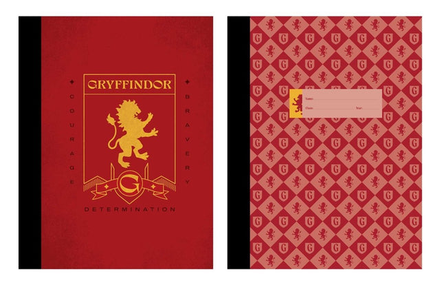 Harry potter: gryffindor composition notebook set (set of 2)