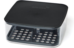 Amuse Käsebox – Frischhaltebox – Frischhaltedosen – stapelbar – grau – 3 l