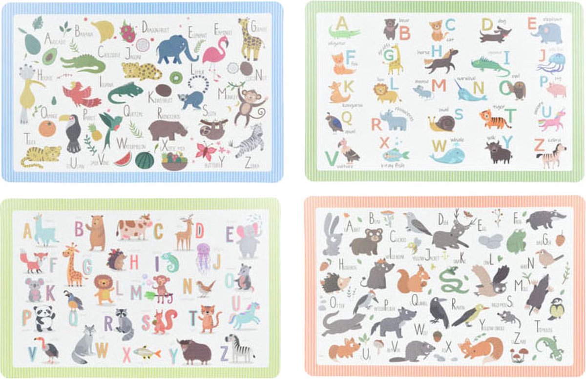 Tischset Tiere, 12 Stk.