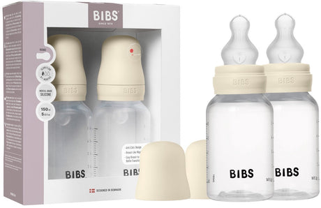 Bibs Babyflasche – 150 ml – 2er-Pack – Silikonsauger – Elfenbein