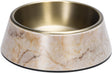Designed by lotte meis voerbak hond - drinkbak eetbak hond - hondenvoervak - melamine rvs - beige - 350 ml m