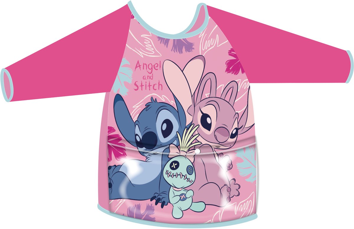 Arditex Lilo Stitch Aktivitätsschürze mit Ärmeln und Tasche