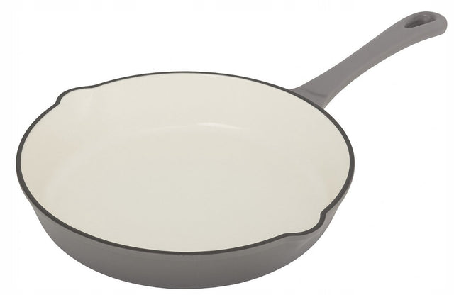 Brunbeste geëmailleerde gietijzeren koekenpan – 20 cm – grijs