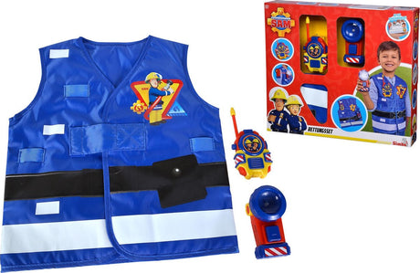 Simba – Feuerwehrmann Sam – Feuerwehrmann-Rettungsset – Verkleidungsset – Spielzeug-Polizei-Set – ab 3 Jahren