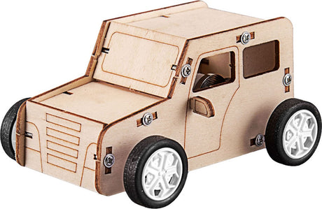 Zugseilauto aus Holzbausatz
