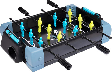 Umbro Tischfußball-Tischmodell – 5-in-1-Tischspiel – 40 x 30 x 25 cm – Tischfußballspiel – Fußball, Hockey, Basketball, Tennis und Bowling – Schwarz Blau