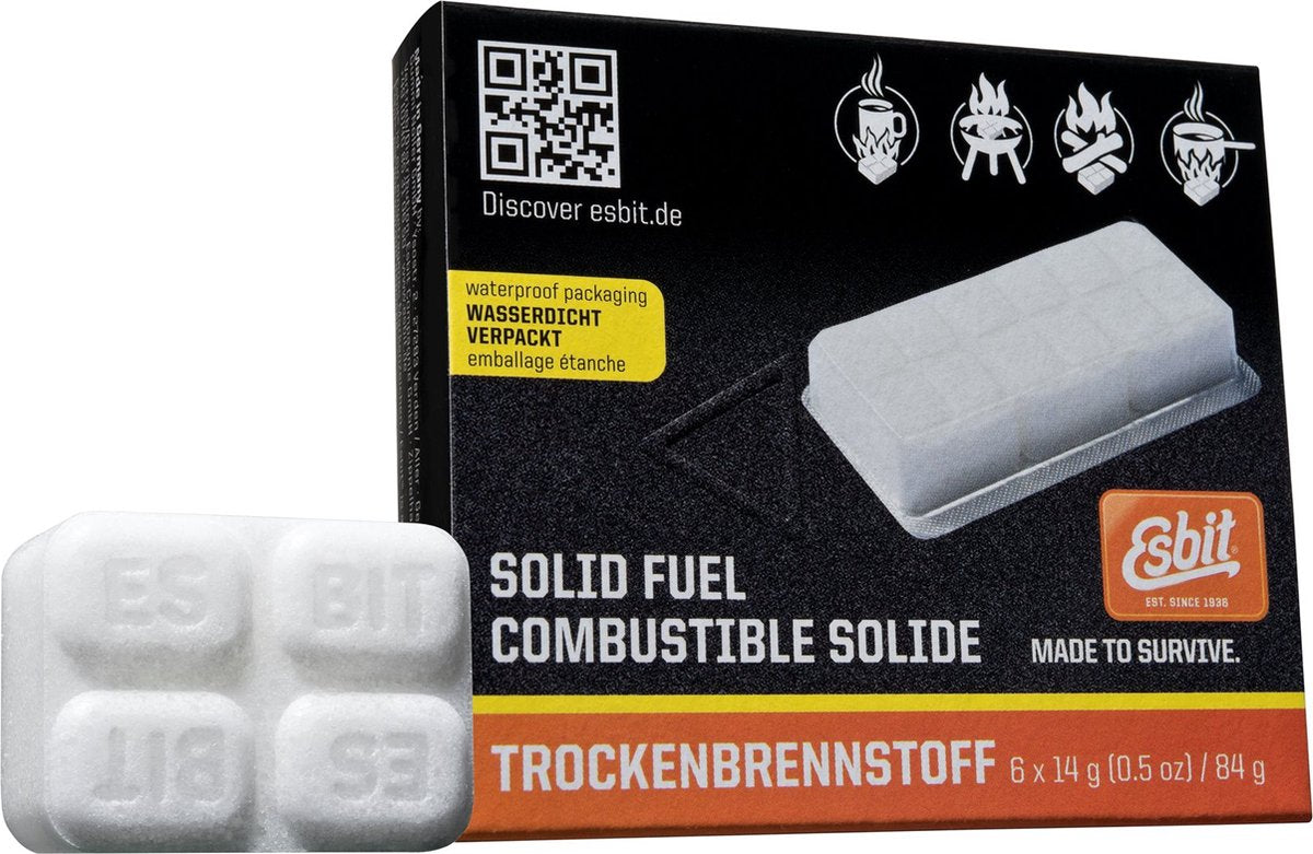 Esbit Festbrennstoffwürfel – 6 Stück – je 14 g – 12 Minuten Brenndauer